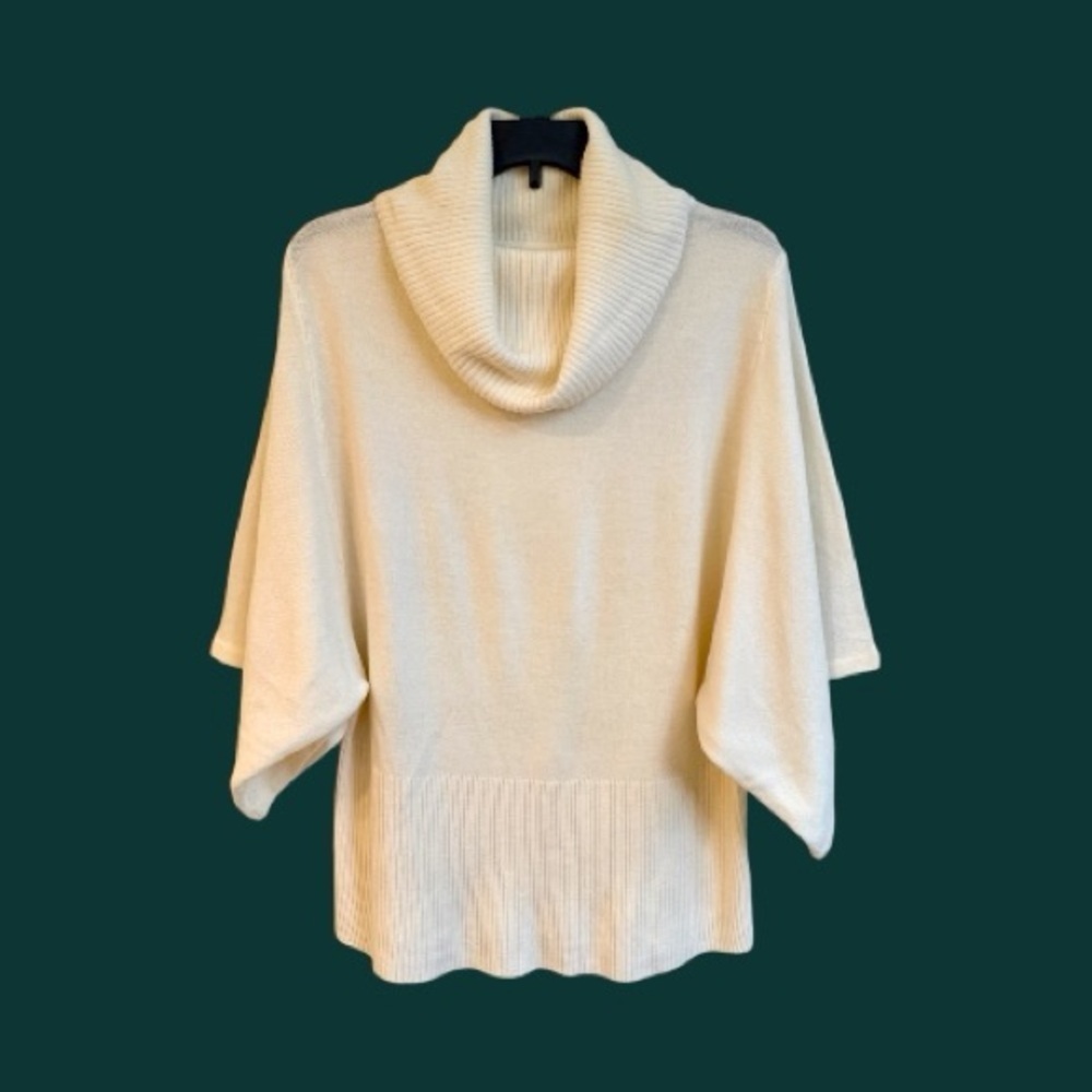 LANE BRYANT, NWOT, WOMENS CREAMY, RIBBED, COWL NECK SWEATER. SIZE 14/16